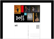 création d'une carte postale pour l'artiste peintre Doss