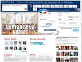 Site réseau social évenementiel - Page d'accueil d'un site internet faisant partie d'une lourde stratégie comportant 4 sites internet et 3 pages facebook. Réseau social de la 9ème circonscription des français de l'étranger pour le compte d'un client politique. Sous Joomla. Associé à 80 comptes facebook d'animation du reseau social en gestion de régie.