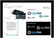 APPLUX
Création, pour une start-up spécialisée dans la conception de logiciels à usage médical, d?un logotype et d?une identité visuelle 
simples mais efficaces, déclinables multi supports.