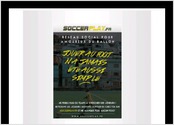 Flyer de promotion du site SoccerPlay - réseau social pour pratiquants de foot loisir
