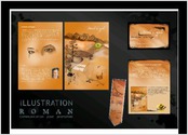 Illustration pour le roman \"La bonne chappe \" et support de communication:
- Carte de visite
- Communication web
- Marque page (cadeau promotionnel)