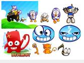 Quelques mascottes et personnages de jeux pour des projets raliss ou en cours.