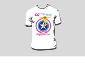 Graphisme pour le design d'un T-shirt pour un concours participatif sur le thème "Designers are superheroes".