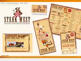 Création du logo etd'outils de communication pour le restaurant Steak West (Rezé - 44)