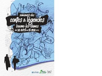 Semaines des Contes & Légendes à Baume-les-Dames, conception de l'univers visuel et mise en page de l'affiche et du programme.