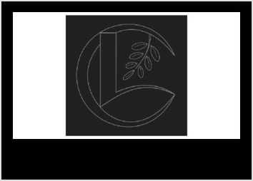 Logo réalisé a partir d'une feuille d'acacia et des initiales du client.