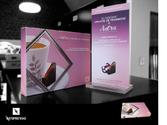 Lancement de la gamme Nora de Nespresso : packaging, leaflet, affiche,....