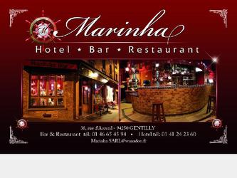 Ralisation d une carte de visite pour un bar, restaurant & hotel + le logo Bar Marinha ralis par moi meme.