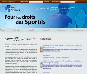 Ralisation pour un avocat au barreau de Paris, d un site internet ddi aux droits des sportifs