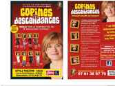 Flyer recto/verso pour la promotion du spectacle comique " Copines et descendances "