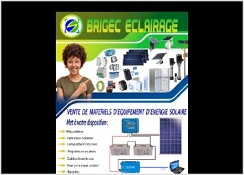 Cette oeuvre est un flyer de présentation des différents produits mise en vente par l'entreprise BRIGEC ECLAIRAGE.