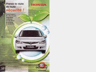 Plaquette de 4 pages pour Odyssey (Honda)