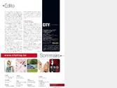Sommaire hiver 2009-2010 d un magazine belge: "citymag". Cration du gabarit du magazine, mise en page de 4 cahiers X 18 pages = 72 feuilles, des publicits, retouche photos,...