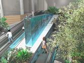 Projet de fontainerie dans un centre commercial avec aménagement d' escalators.
Réalisation 3D sous autocad puis artlantis.