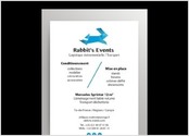 Flyer réalisé pour la société Rabbit's Events
