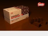 >>> Conception du format 
>>> Design du packaging 
>>> Réalisation des visuels 3D /// Travail sur le chocolat patissier Nestlé. Un pack familial de 2,4kg et un nouveau format de chocolat. Une barre adaptée pour plus de créativité : râpez, sculptez,... décorez!