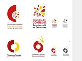 Conception du logo Roussillon Conflent (Rgion du Languedoc-Rousssillon).Une planche de recherches montrant diffrents axes. C\