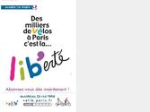 Affiche 40 x 60 pour la campagne d information du Vlib  de Paris.