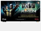 Tte de gondole pour la communication de vente de DVD du film \"X-men\".