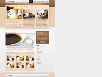 Template de Blog pour un site traitant sur le caf et son histoire.