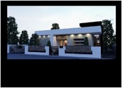 Notre client souhaitait avoir une perspective en 3D de sa villa (pas encore en construction) Réalisation 3D à partir d'un plan d'architecte