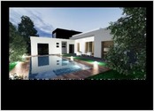 Notre client souhaitait avoir une perspective en 3D de sa villa (pas encore en construction)
Réalisation 3D à partir d'un plan d'architecte