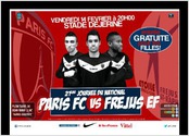Affiche réalisée dans le cadre de la 21ème journée du National entre le Paris FC et l'EF Fréjus.
Affiche diffusée en digital et print sur la région parisienne.