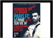 Affiche réalisée dans le cadre de la 17ème journée du National entre le Paris FC et le Poiré-sur-Vie VF.
Affiche diffusée en digital et print sur la région parisienne.