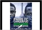 Affiche réalisée dans le cadre de la 13ème journée du National entre le Paris FC et Carquefou.
Affiche diffusée en digital et print sur la région parisienne.