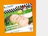 Publicité pour Sarthe développement, promotion économique et touristique de la Sarthe