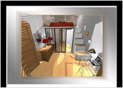 Agencement et virtualisation 3d d'une chambre d'enfant pour un particulier. (3DSmax)