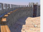 Modlisation en 3D d une partie de l enceinte mdivale de la ville d Hyres d aprs plan et rfrences historiques.