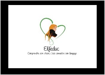 Cécile est une éducatrice canin. Passionnée par son métier, elle voulait un logo avec son chien.  