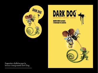 Proposition d affiche pour la boisson nergisante Dark dog