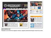 Réalisation du site internet du magazine comicbox, magazine professionnel français consacré aux comics