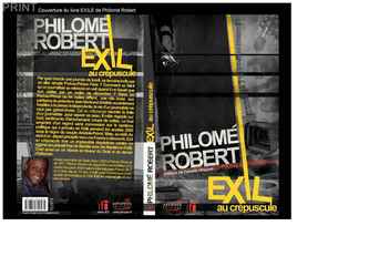 réalisation de la couverture du livre exile de Philomé Robert