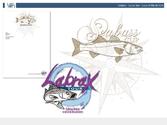 Association sportive de pche. Cration des logos Labrax et Seabass. Tte de lettre, carte de visite.