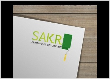 Création et réalisation des  supports de communication  pour la société SARL SAKR, logo, cartes de visite et en-tête.
