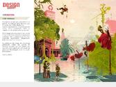 Cités végétales,Conception graphique pour un projet de fresque pour Berlin, réalisée pour Cité création entreprise de murs peints