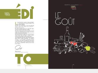 Cration de l intgralit du magazine 100% Limousin (52 pages). Conception du gabarit et des illustrations.