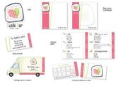 Création complète de l'identité visuelle d'un bar à sushi : logo, carte, carte de visite, carte de fidélité et habillage des camions de livraison.