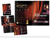 Création exécution d'une annonce presse double page et du programme pour le tournoi Euro Finals of Poker 