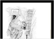 Illustration intrieure pour le recueil de nouvelles \"Le loup des Steppes\",  paraitre aux ditions Callidor.
Technique traditionnelle  l\