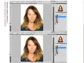 Ici, 5 visages différents ont été mélangés. Sur un visage original, j'ai rajouté les yeux d'une autre personne, puis la bouche, puis, le nez, puis les sourcils.
Toutes ces retouches ont été réalisées sur Photoshop.