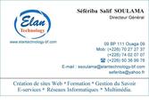 Carte de visite pour Elan Technology