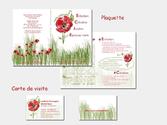 Ralisation de la charte graphique, logo, plaquette, carte de visite, cartons de correspondance pour un jardinier paysagiste