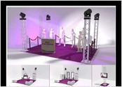 Visuels 3D pour un client qui dsirait montrer  quoi ressembleraient les stands dans la galerie marchande