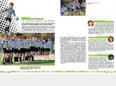 Double page de magazine pour un Club de Rugby.