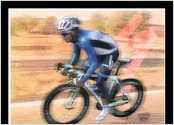 Il s'agit d'une image retouchée du coureur cycliste professionnel Alberto CONTADOR.