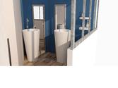 Rénovation de salle de bain dans un complexe de chambres d' hôtes.
Présentation du projet en 3D